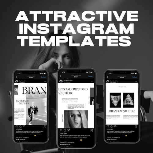 Instagram Templates for Business Instagram Template Canva Etsy