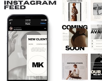 20 plantillas minimalistas para feeds de Instagram, publicaciones minimalistas, plantillas limpias para Instagram, plantillas bronceadas para Instagram, Instagram estético