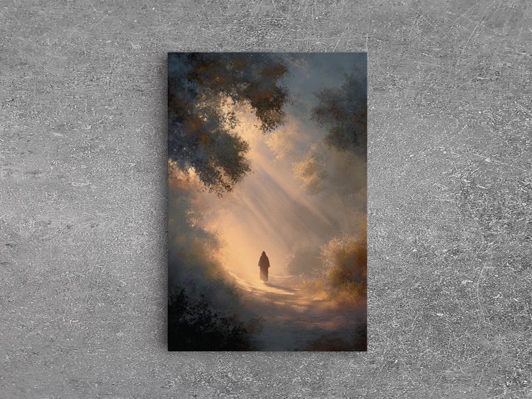 Path of Light - Framed Canvas Print - Christian Wall Art - Jesus ...