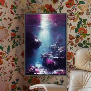 Under The Sea, Coral Reef Art, Framed Canvas Print Bild 15