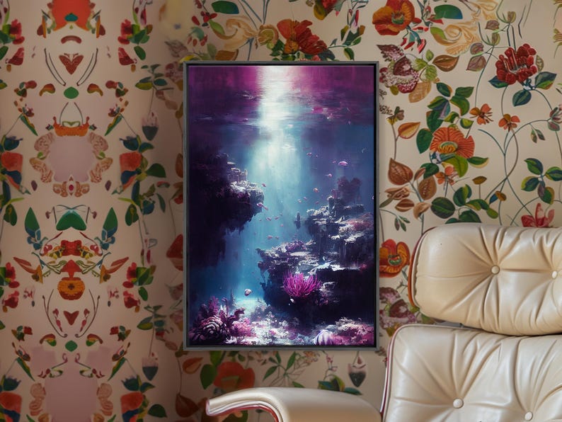 Under The Sea, Coral Reef Art, Framed Canvas Print Bild 15