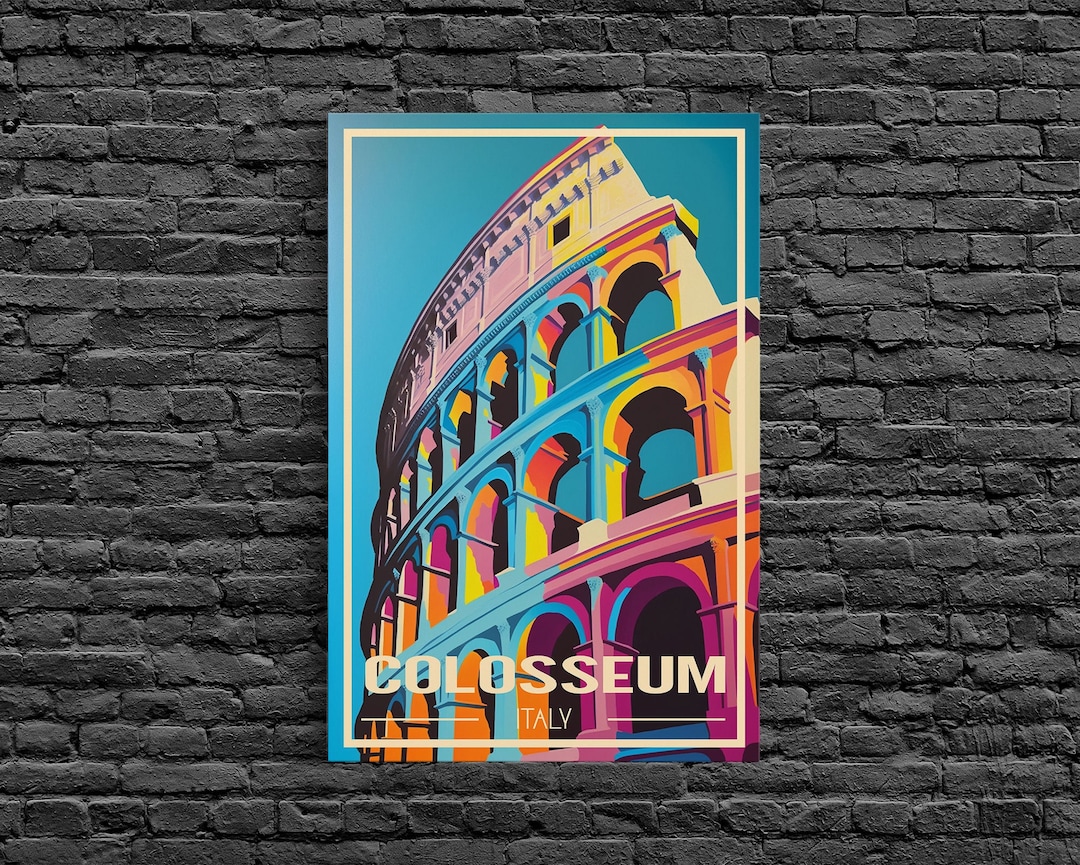 Colosseum, Rome Wall Art, Italy Travel Poster, Europe Wall Art, Travel