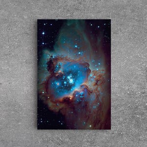 The Stars Glow At Night, framed canvas print, watercolor space painting image 7