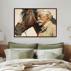 Wild West Cowboy Painting, Western Decor, Southwestern Wall Art, Modern Design Canvas Painting, Southern Home Art, Ranch Wall Art