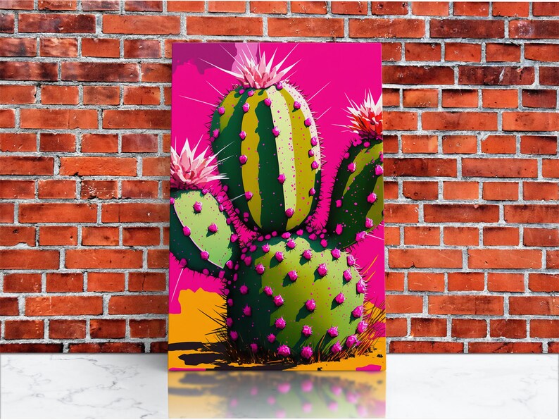 Cactus Print Cactus Wall Art Cactus Decor Modern Desert Etsy