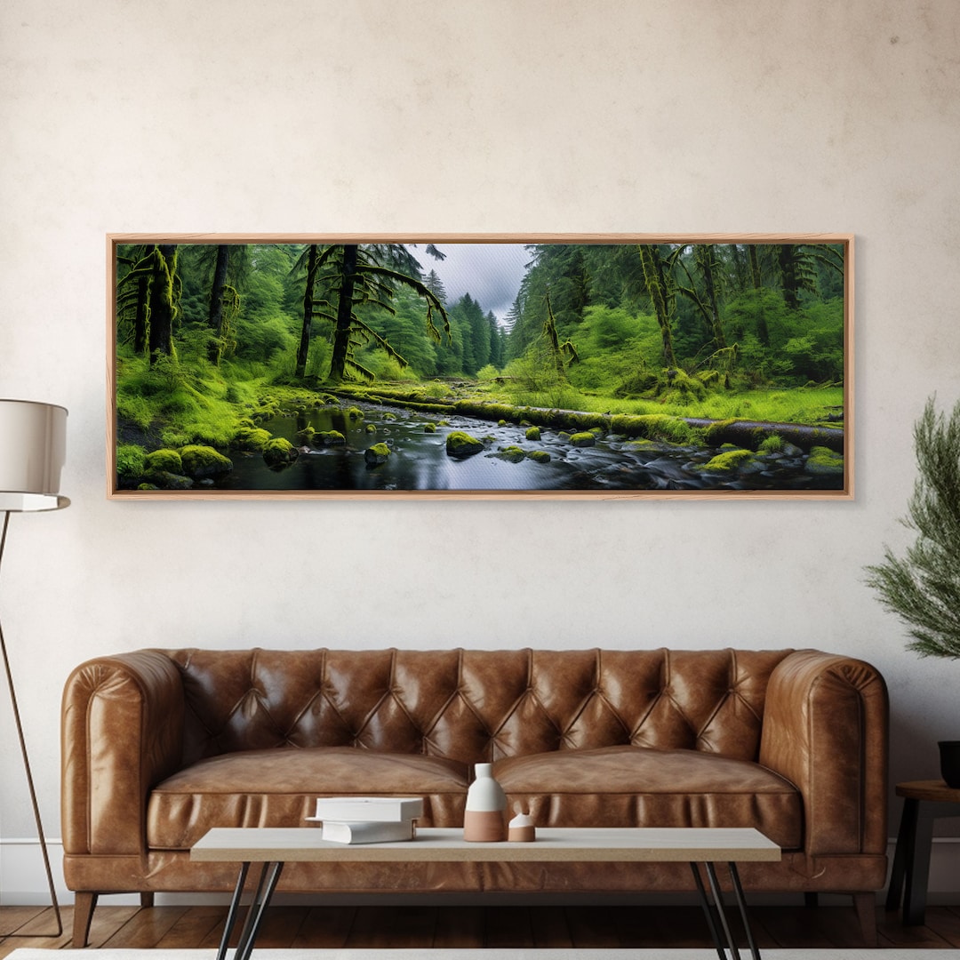 Panoramic Print of Hoh Rain Forest Washington, Extra Large Wall Art ...