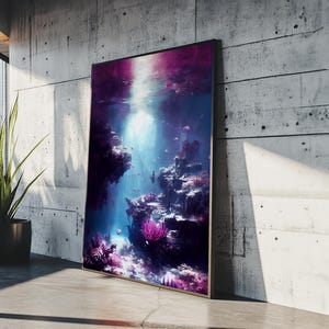 Under The Sea, Coral Reef Art, Framed Canvas Print Bild 3