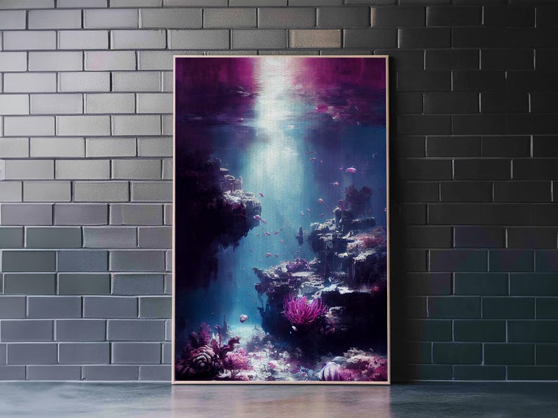 Under The Sea, Coral Reef Art, Framed Canvas Print Bild 16
