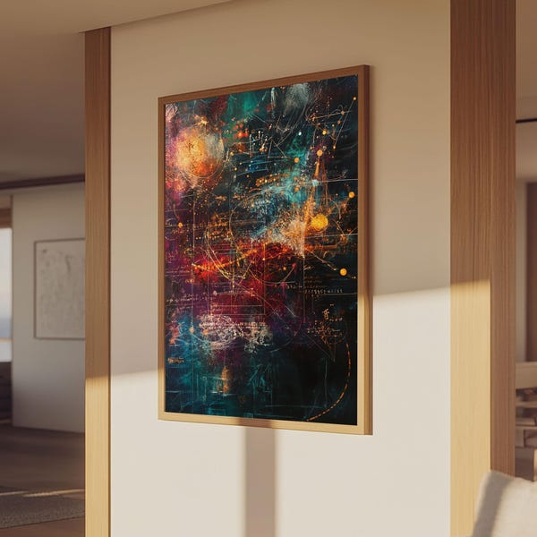 Cosmic Science Canvas Print Abstract Scientific Artwork Universe Wall Art Therapy Art Modern Space Decor Astronomy Lover Gift