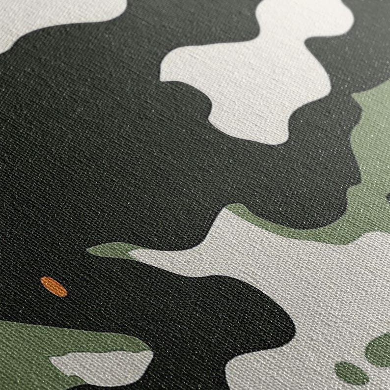 Camoflage, Camo Pattern Wall Art, Framed Canvas Print, Farmhouse