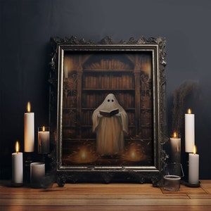 Spooky Ghost Reading A Book Library Ghost 8x10 Fine Art Prints Spooky Ghost Reading A Book Library Ghost 8x10 Fine Art Prints