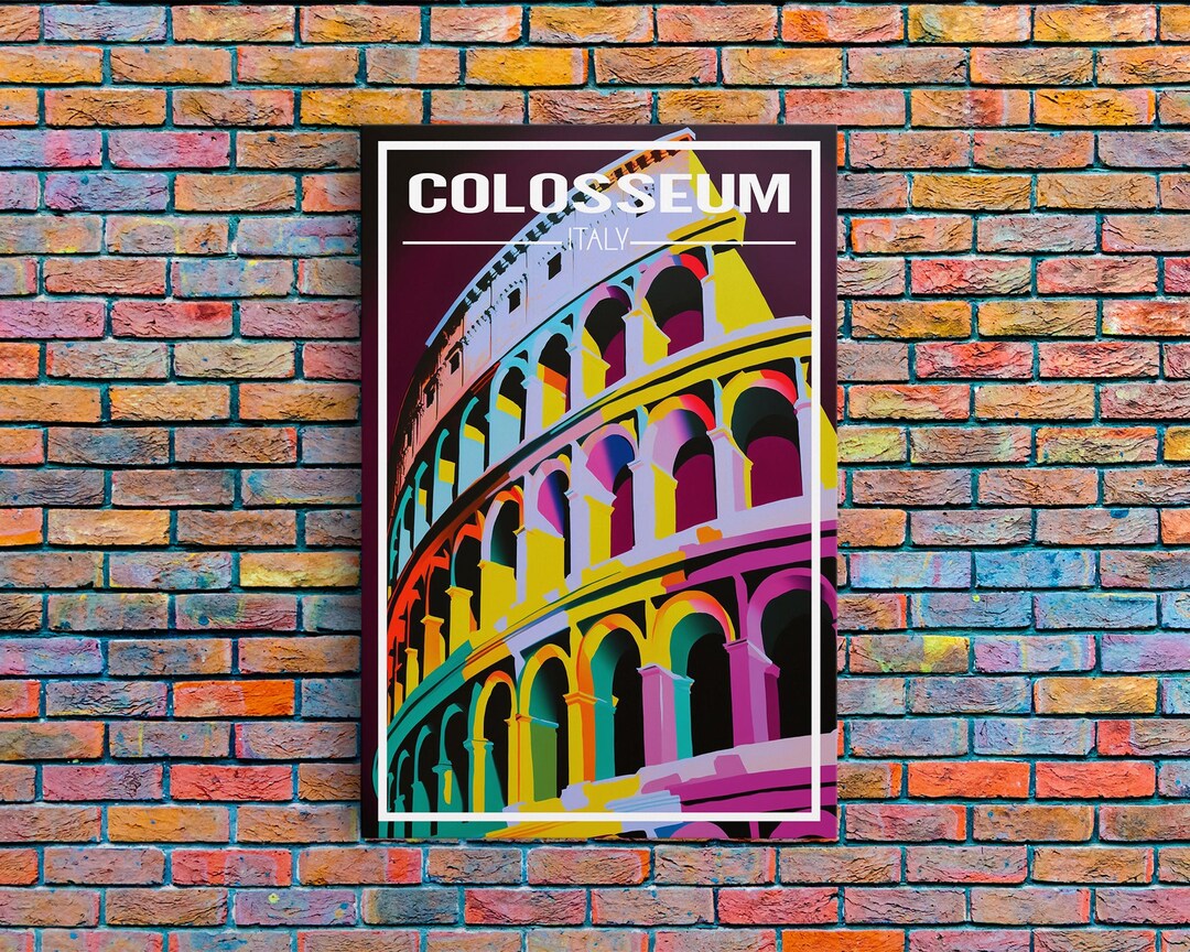 Colosseum Rome Wall Art Italy Travel Poster Europe Wall Etsy