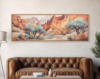 Panoramic Desert Prints, Four Peaks Arizona Wall Art, 3 Piece Print Set, Arizona Desert, Boho Print, Modern Wall Art, Minimalist Wall Art