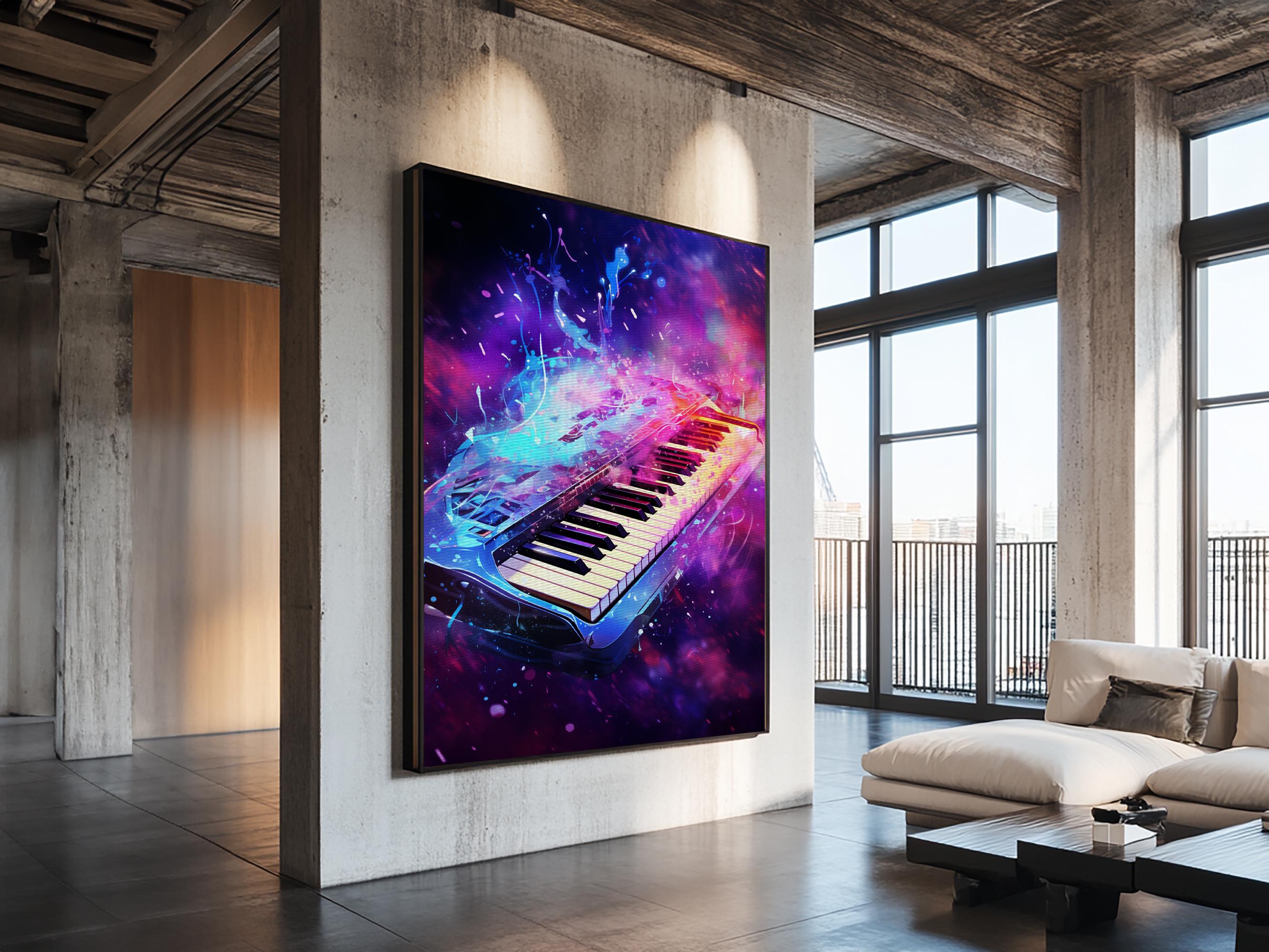 アート・デザイン・音楽 Complete Works for Keyboard Instruments5 City Keys - Vibrant Keyboard Canvas Print, Urban-inspired Piano