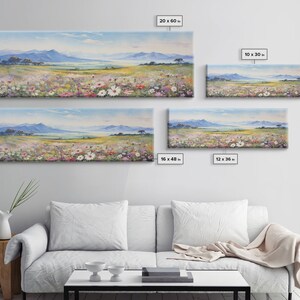Beautiful Wildflowers Watercolor Painting Framed Canvas Print, Ultra ...
