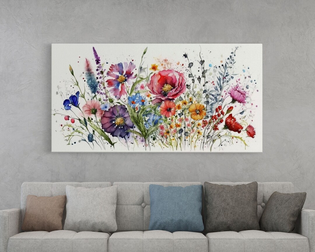 Wall Art Wildflower Watercolors Colorful Floral Prints - Etsy