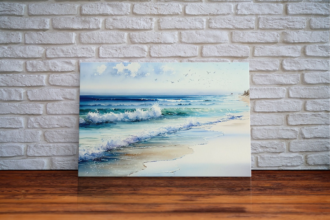 Framed Ocean Art, Beach Wall Art, Framed Wall Art, Living Room Wall