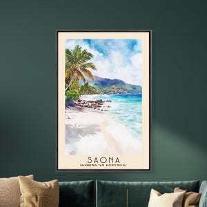 Saona, Dominican Republic Watercolor Print, Vacation Gift, Wall Art, Vacation Wall Art, Vacatation, Beach Decor, Beach Or Lakehouse Art