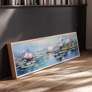 Water Lily Framed Canvas Print, Water Lily, Lily Pad Print, Lily Print, Wall Art, Wall Decor, Spa art, Tranquil Art, Water Lily Art image 16