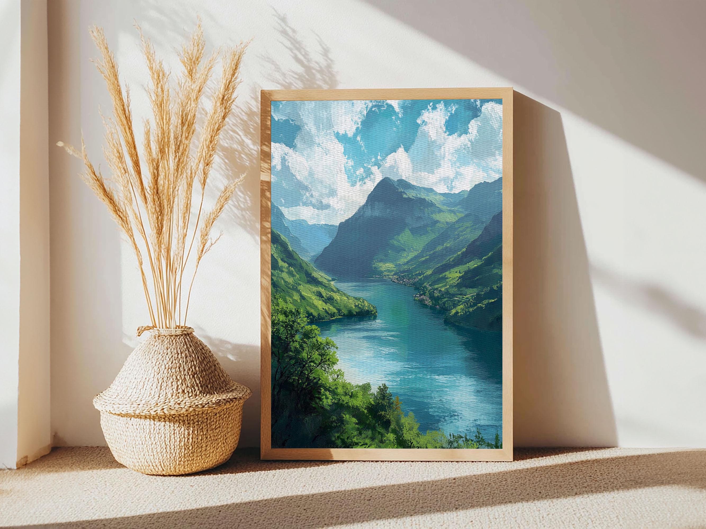 絵画 Spring in the valley Spring in the Valley Framed Canvas