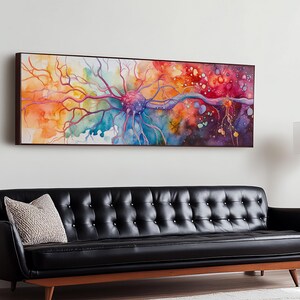 Neurons Framed Canvas Print: Abstract Science Brain Art image 17