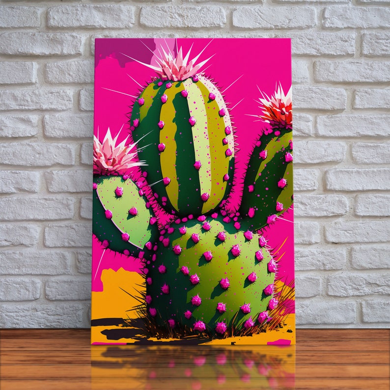Cactus Print Cactus Wall Art Cactus Decor Modern Desert Etsy
