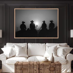 Cowboy Prints Framed Wall Art, Western Decor, Black and White Photography, Western Decor, Wild West Art, Cowboy Art, Wild West Art Print