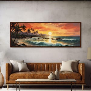 Tropical Ocean Beach canvas prints Sea landscape Nautical photo Coastal Framed Art Sea wave canvas Extra large wall art Ready to hang image 20