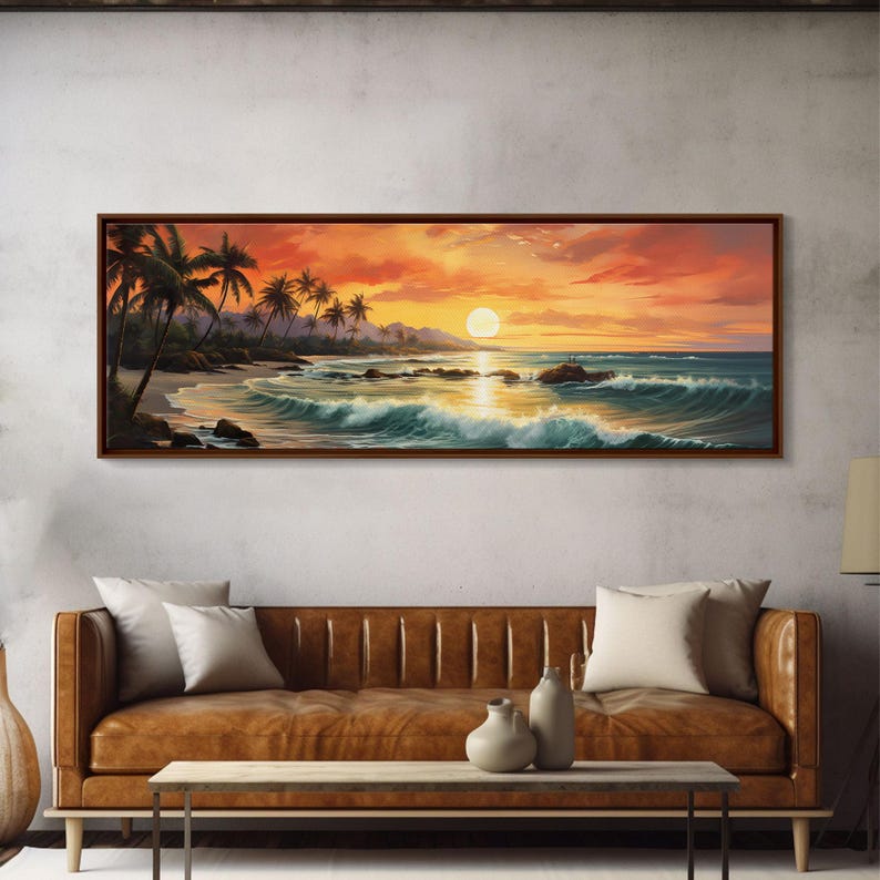 Tropical Ocean Beach canvas prints Sea landscape Nautical photo Coastal Framed Art Sea wave canvas Extra large wall art Ready to hang image 20