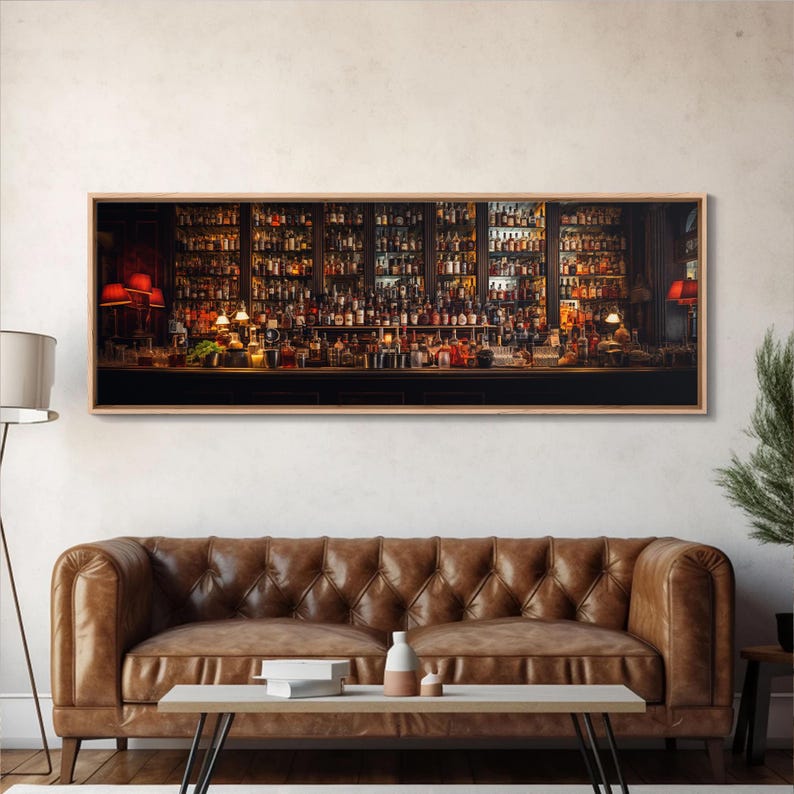 Bar Cart Decor, Framed Wall Art, Vintage Liquor Cabinet Photography Print, Bar Decor, Home Bar Decor, Western Art, Modern Bar Decor image 2