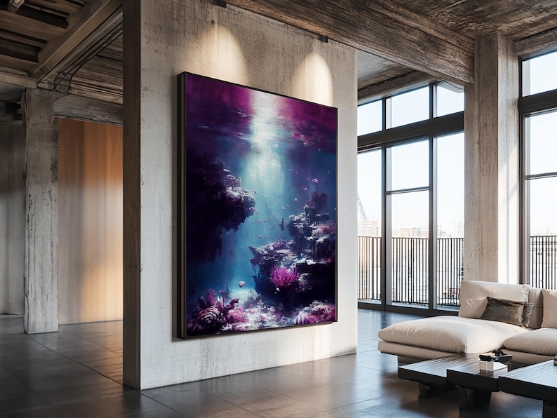 Under The Sea, Coral Reef Art, Framed Canvas Print Bild 7