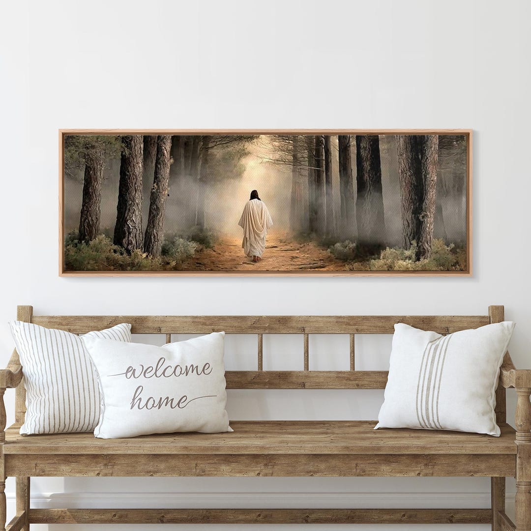 Walk In Holyness Walk in Holiness - Framed Canvas Print - Panoramic Frame - Christian ...