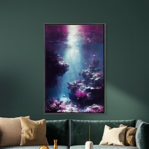 Under The Sea, Coral Reef Art, Framed Canvas Print Bild 2