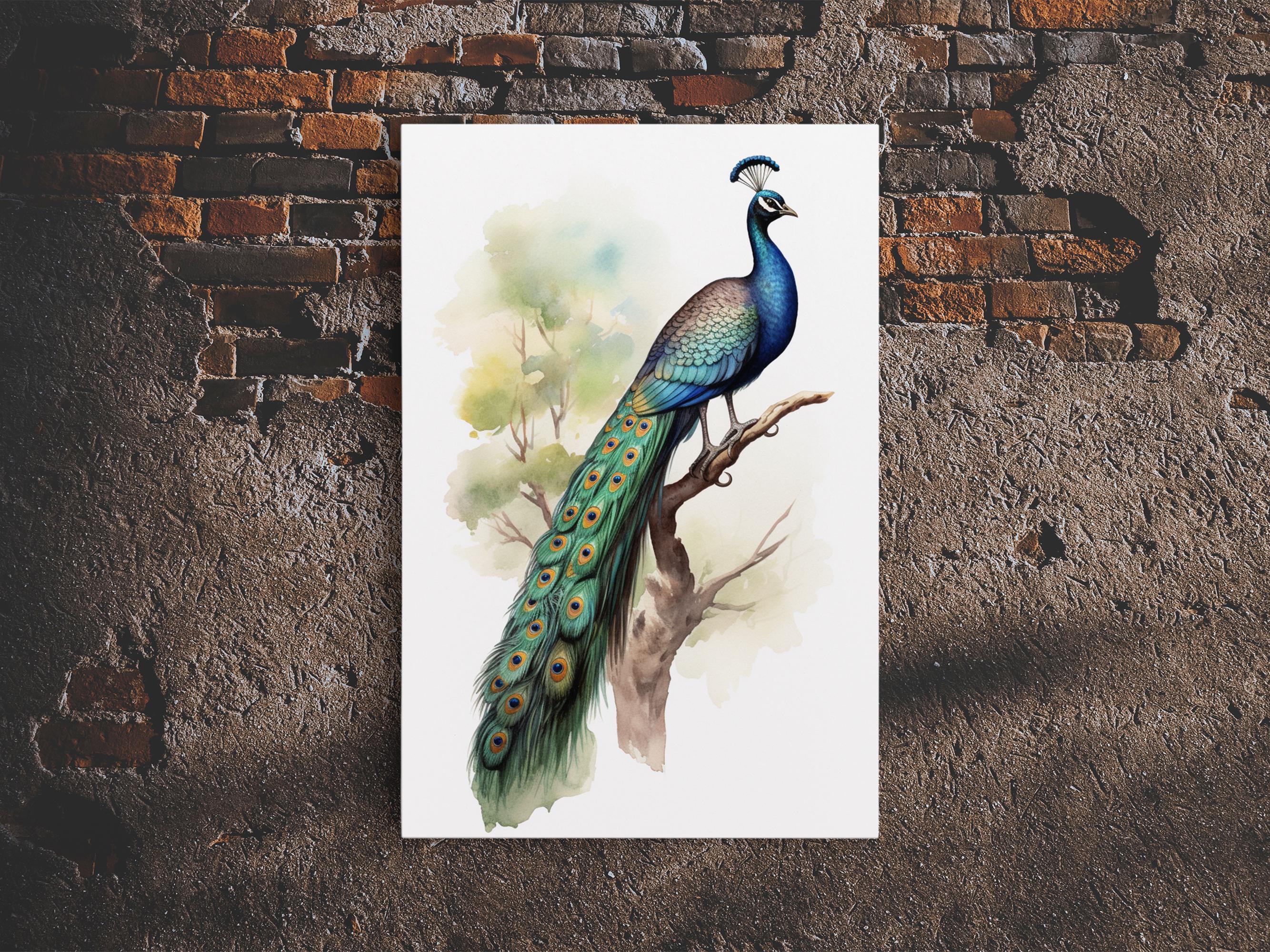 画材 Peacockesque 画材 Peacockesque 画材 Peacockesque Colorful Peacock on Canvas