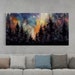 Forest Fire Abstract Forest Landscape Wall Art Framed Canvas - Etsy