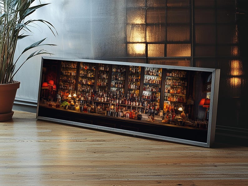 Bar Cart Decor, Framed Wall Art, Vintage Liquor Cabinet Photography Print, Bar Decor, Home Bar Decor, Western Art, Modern Bar Decor image 14