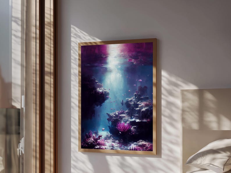 Under The Sea, Coral Reef Art, Framed Canvas Print Bild 6
