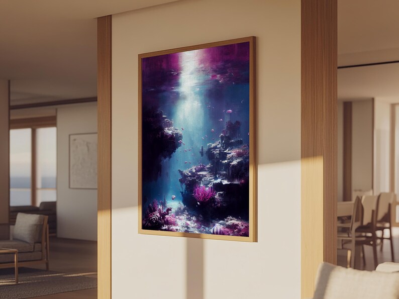 Under The Sea, Coral Reef Art, Framed Canvas Print Bild 13