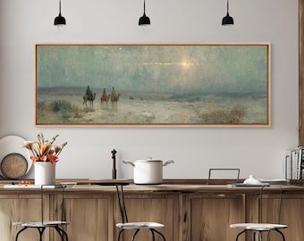 Three Kings Ascent - Framed Canvas Print - Christian Wall Art - Panoramic Art - Christmas Art - Christian Art Canvas - Jesus Painting - Chr