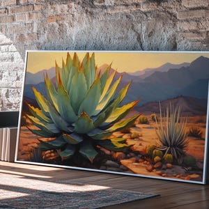 Southwestern Wall Art, Agave Desert Canvas Print Ready to Hang Large ...