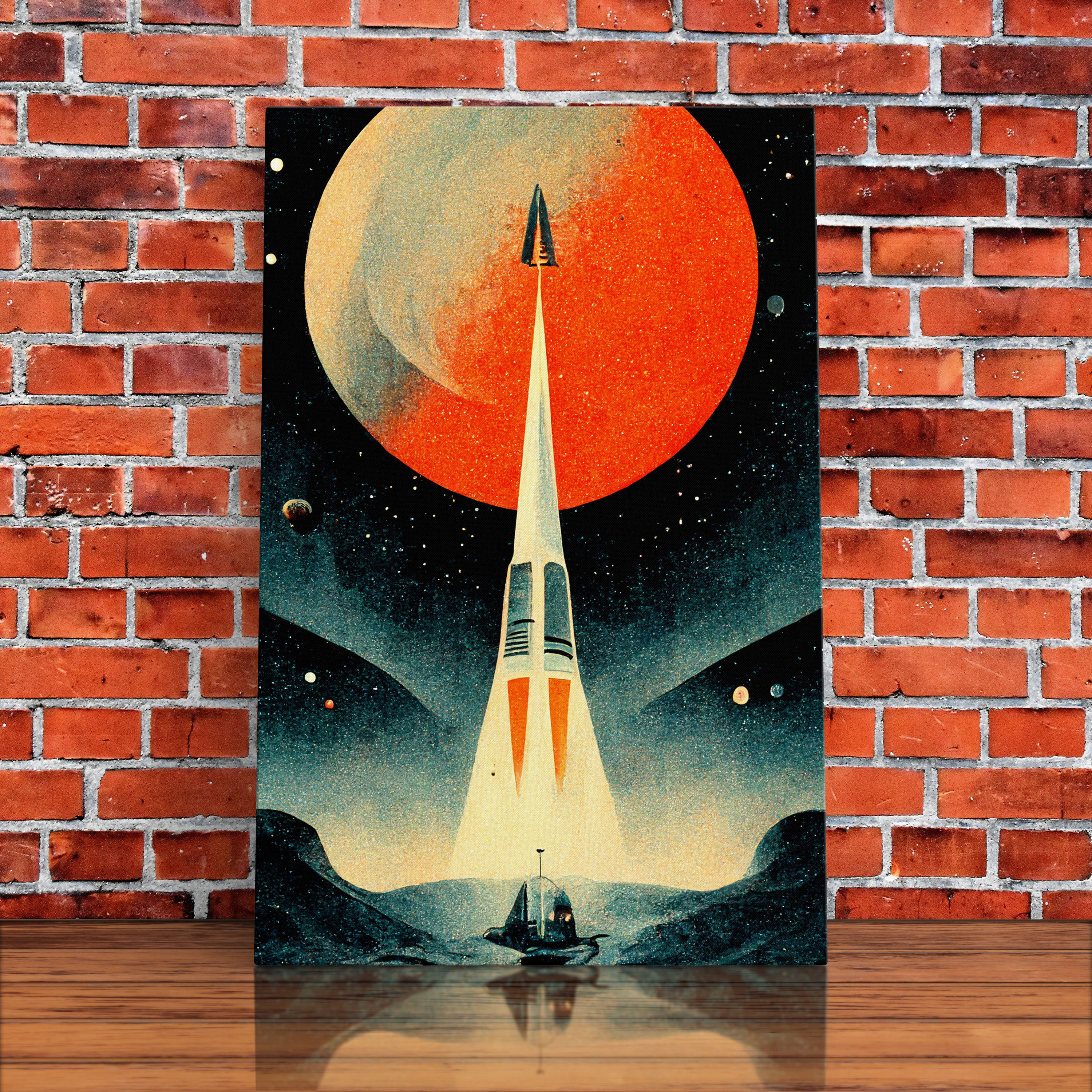 Art Deco Style Spaceship, Space Exploration, Science Fiction
