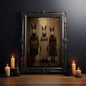 The Bunny Cult, Occult Decor, Witchcraft Art, Framed Canvas Print ...