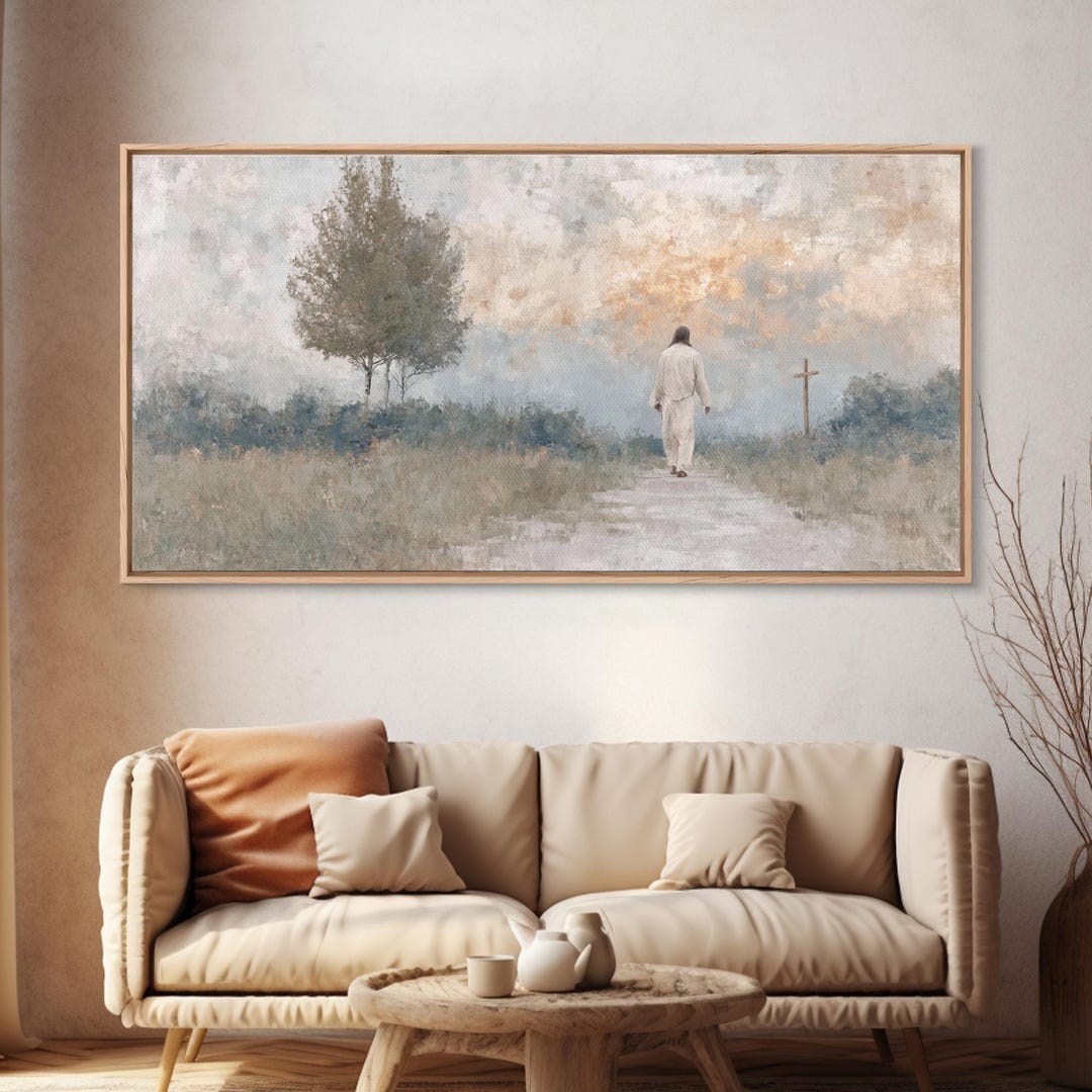 Mercy Path Path of Mercy - Framed Canvas Print - Christian Wall Art - Jesus ...
