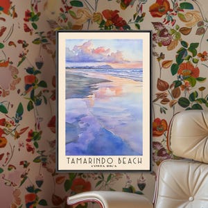 Tamarindo Beach, Costa Rica Watercolor Print, Vacation Gift, Wall Art, Vacation Wall Art, Vacatation, Beach Decor, Beach Or Lakehouse Art