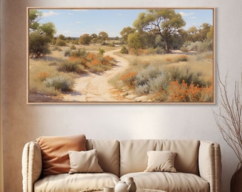 Landscape Oil Painting Canvas Print, West Texas Wall Art, West Texas Prairies, Made in Texas, Texan Art