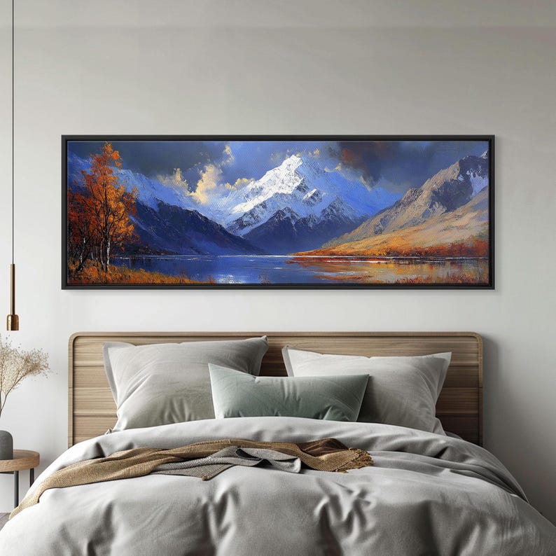 Landscape Wall Art Framed, Horizontal Landscape Print, Panoramic