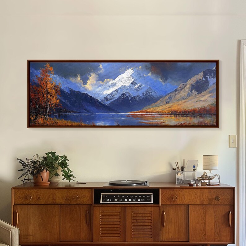 Landscape Wall Art Framed, Horizontal Landscape Print, Panoramic