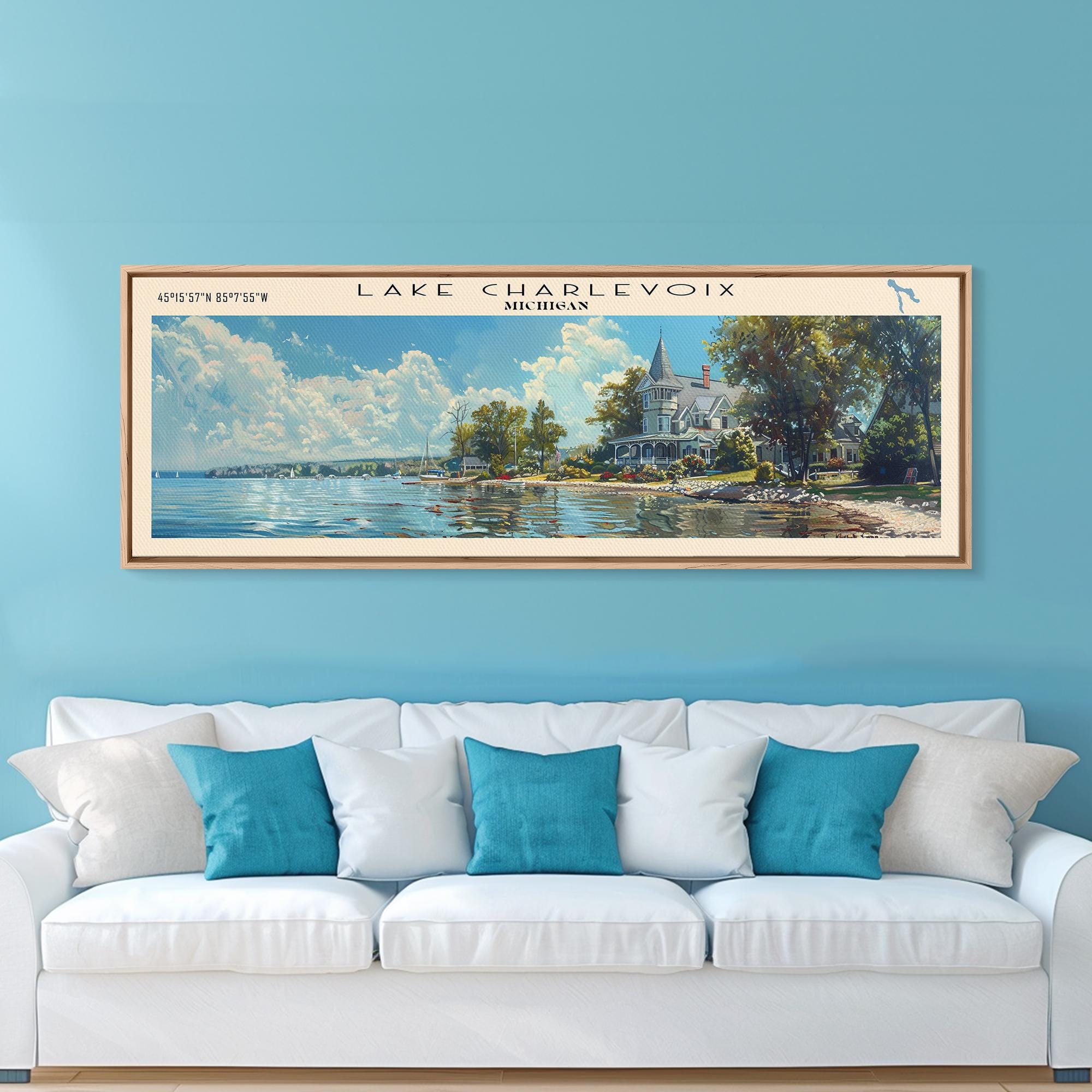 Tableau Sur Toile – Paysage De Lac Panoramique, Déco Murale Moderne
