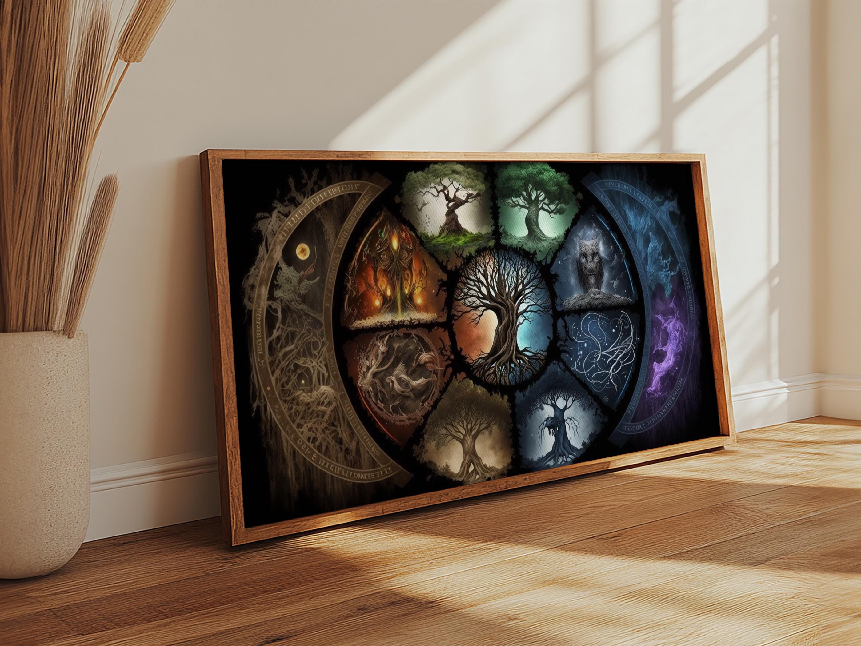 The Interconnected 9 Realms of Norse Mythology With Yggdrasil, Nordic ...