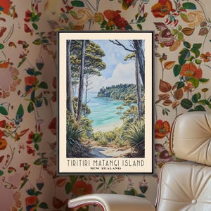 Tiritiri Matangi Island, New Zealand Watercolor Print, Vacation Gift, Wall Art, Beach Painting, Beach Decor, Beach Or Lakehouse Art